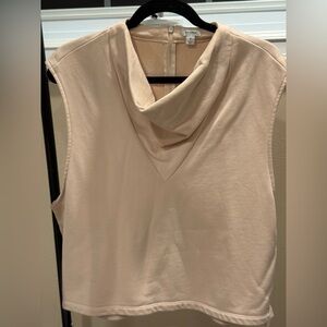 Cuyana Beige Sleeveless Top and skirt set